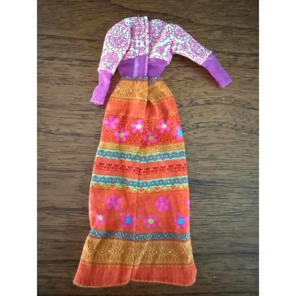🩷 2000 Barbie Teresa Flower Girl Boho Floral Maxi Dress